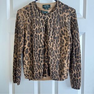 Ralph Lauren Leopard Print Cardigan